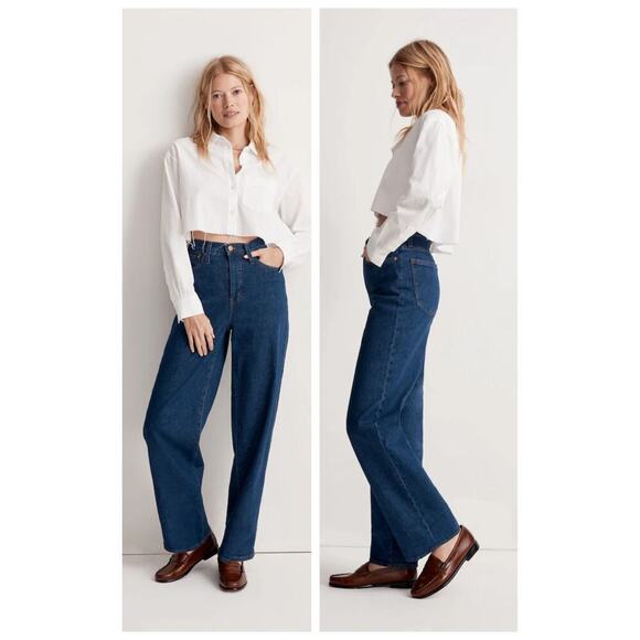 NWT Madewell The Petite Perfect Vintage Wide-Leg Jean Size 25 - Picture 1 of 10